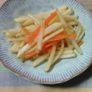 塩不使用！すぐ食べる大根の漬物♪（あじポン酢）